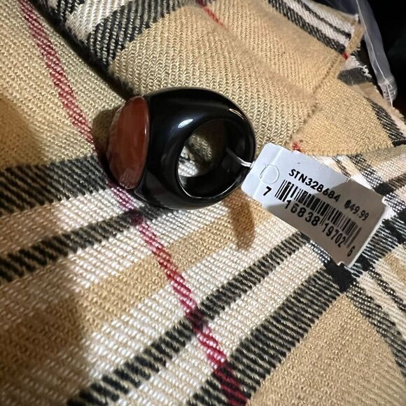 NEW GENUINE RED AVENTURINE RING SIZE 8 - Picture 5 of 6